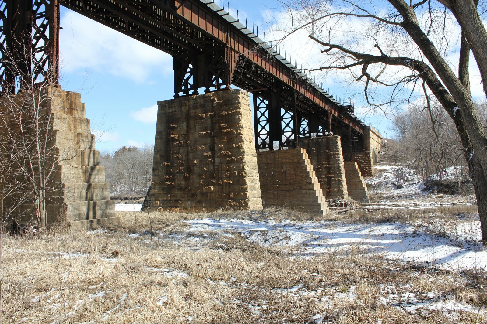 Looking east